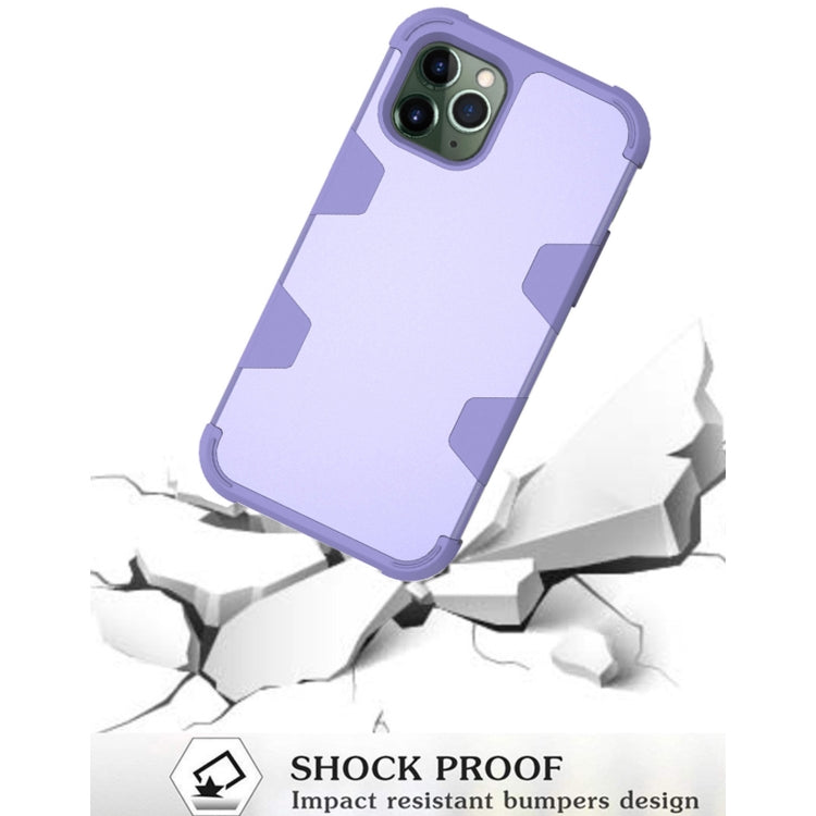For iPhone 11 Pro Max Contrast Color Silicone + PC Shockproof Case