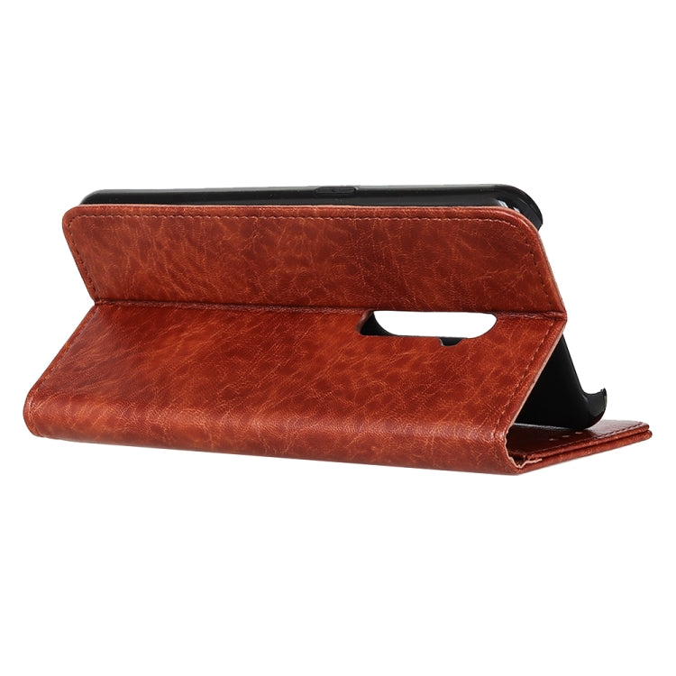 For OPPO Reno Ace Magnetic Retro Crazy Horse Texture Horizontal Flip Leather Case with Holder & Card Slots