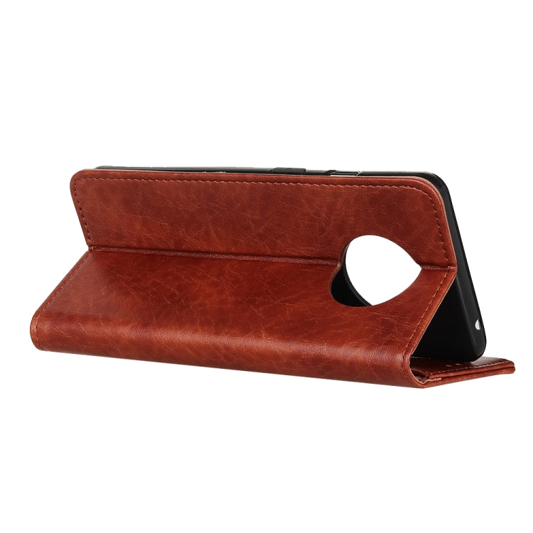 For Oneplus 7T Magnetic Retro Crazy Horse Texture Horizontal Flip Leather Case with Holder & Card Slots
