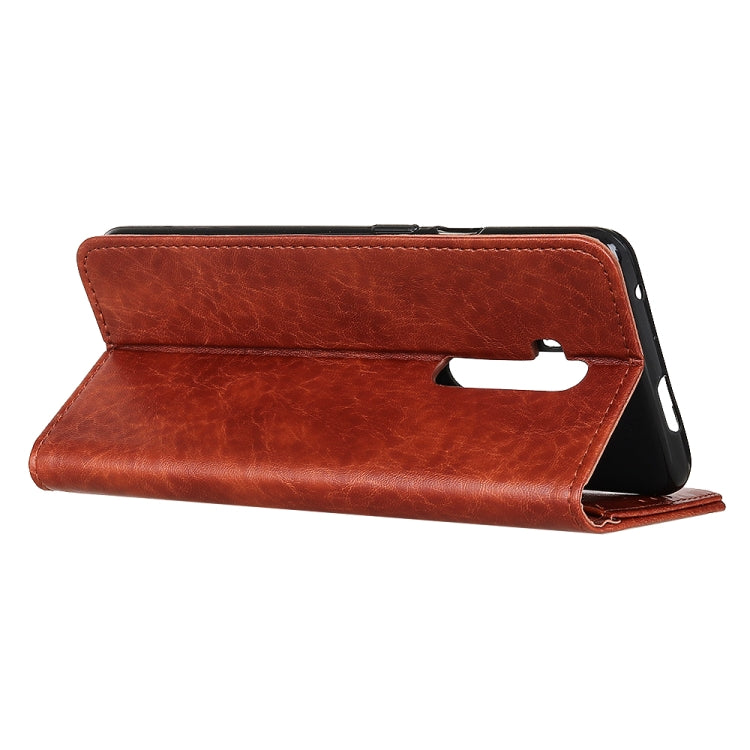 For Oneplus 7T Pro Magnetic Retro Crazy Horse Texture Horizontal Flip Leather Case with Holder & Card Slots