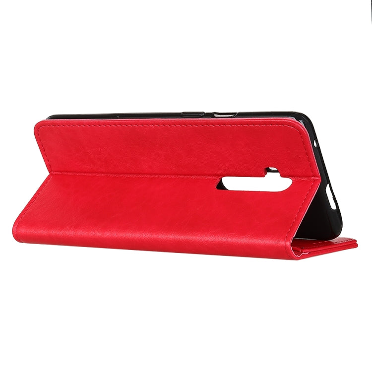 For Oneplus 7T Pro Magnetic Retro Crazy Horse Texture Horizontal Flip Leather Case with Holder & Card Slots