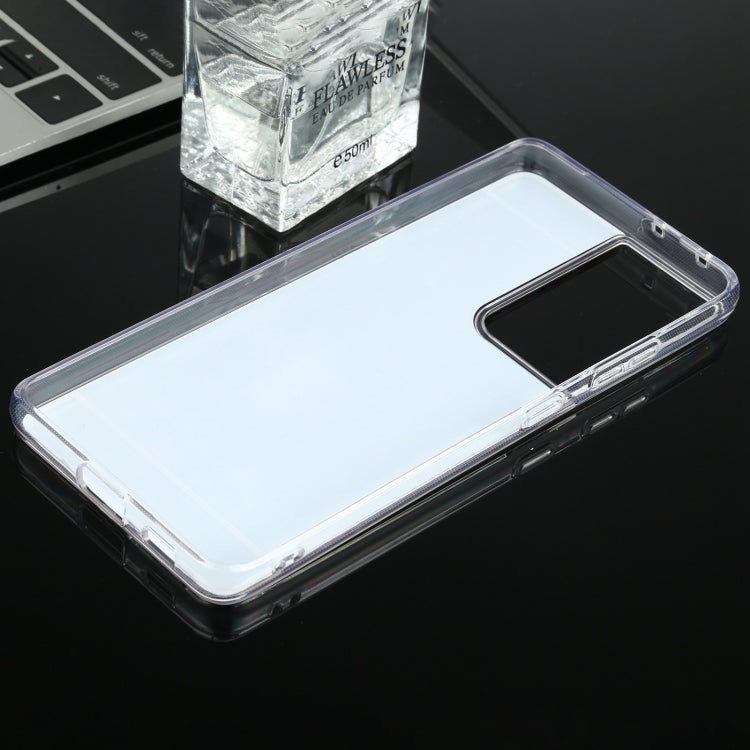 For Samsung Galaxy S21 Ultra 5G TPU + Acrylic Luxury Plating Mirror Phone Case Cover