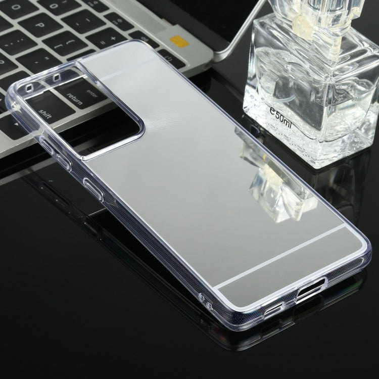 For Samsung Galaxy S21 Ultra 5G TPU + Acrylic Luxury Plating Mirror Phone Case Cover