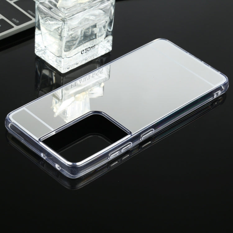 For Samsung Galaxy S21 Ultra 5G TPU + Acrylic Luxury Plating Mirror Phone Case Cover
