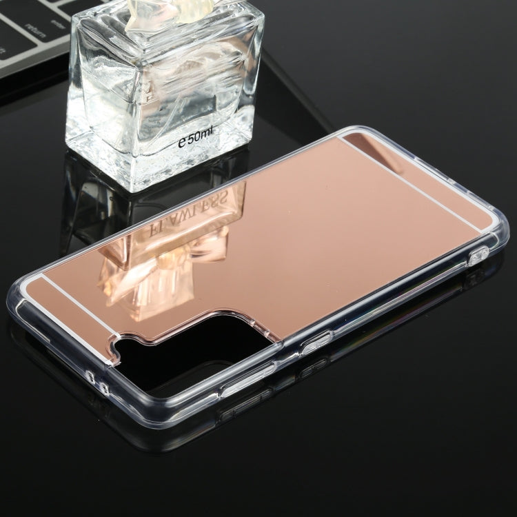 For Samsung Galaxy S21 5G TPU + Acrylic Luxury Plating Mirror Phone Case Cover