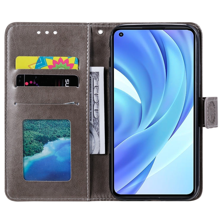 For Xiaomi Mi 11 Lite Totem Flower Embossed Horizontal Flip TPU + PU Leather Case with Holder & Card Slots & Wallet