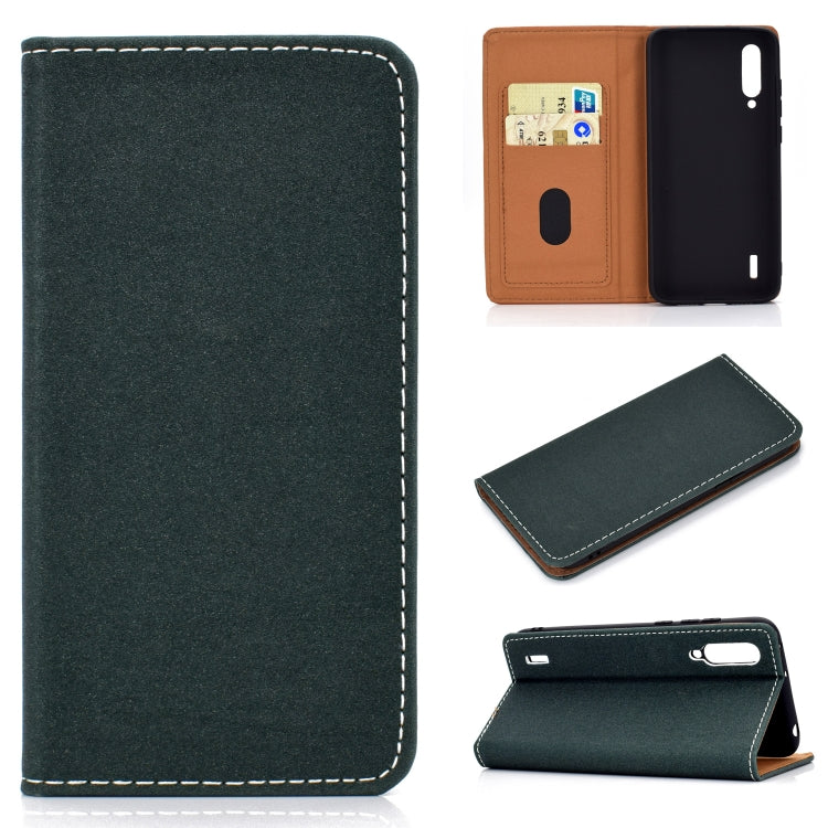 For Xiaomi Mi CC9 Solid Color Magnetic Horizontal Flip Leather Case with Card Slot & Holder