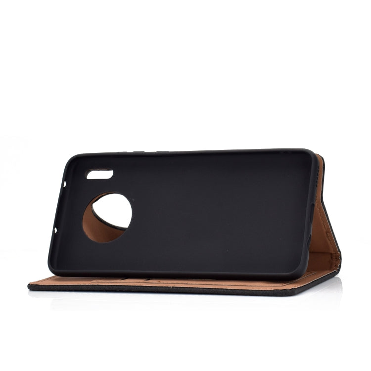 For Huawei Mate 30 Solid Color Magnetic Horizontal Flip Leather Case with Card Slot & Holder