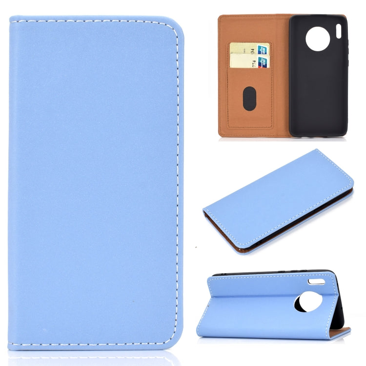 For Huawei Mate 30 Solid Color Magnetic Horizontal Flip Leather Case with Card Slot & Holder