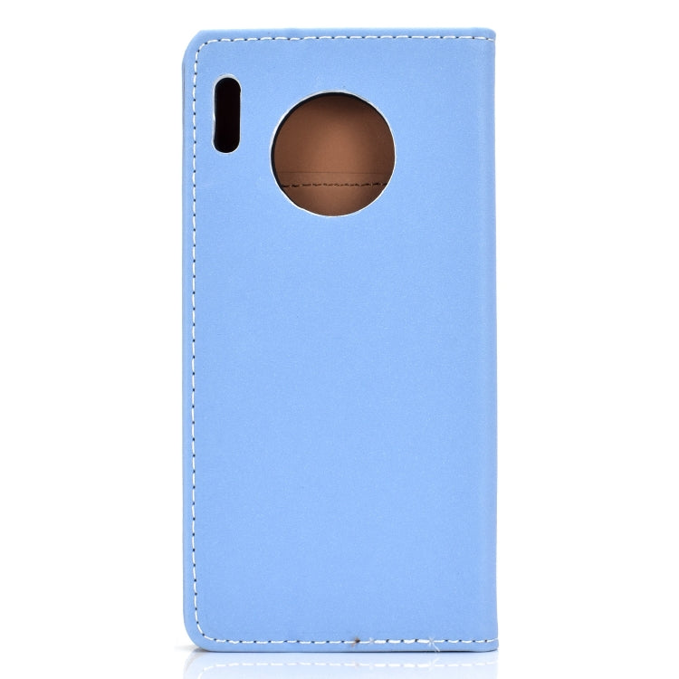 For Huawei Mate 30 Solid Color Magnetic Horizontal Flip Leather Case with Card Slot & Holder