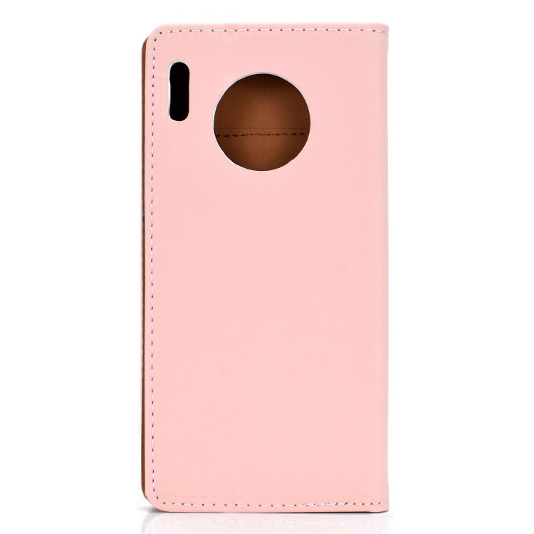 For Huawei Mate 30 Solid Color Magnetic Horizontal Flip Leather Case with Card Slot & Holder