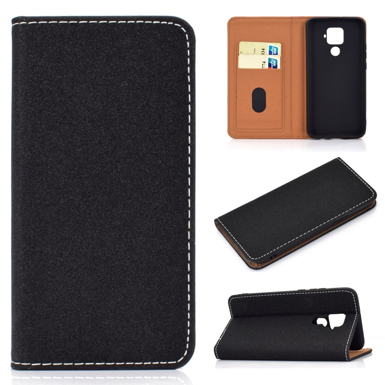 For Huawei Mate 30 Lite Solid Color Magnetic Horizontal Flip Leather Case with Card Slot & Holder