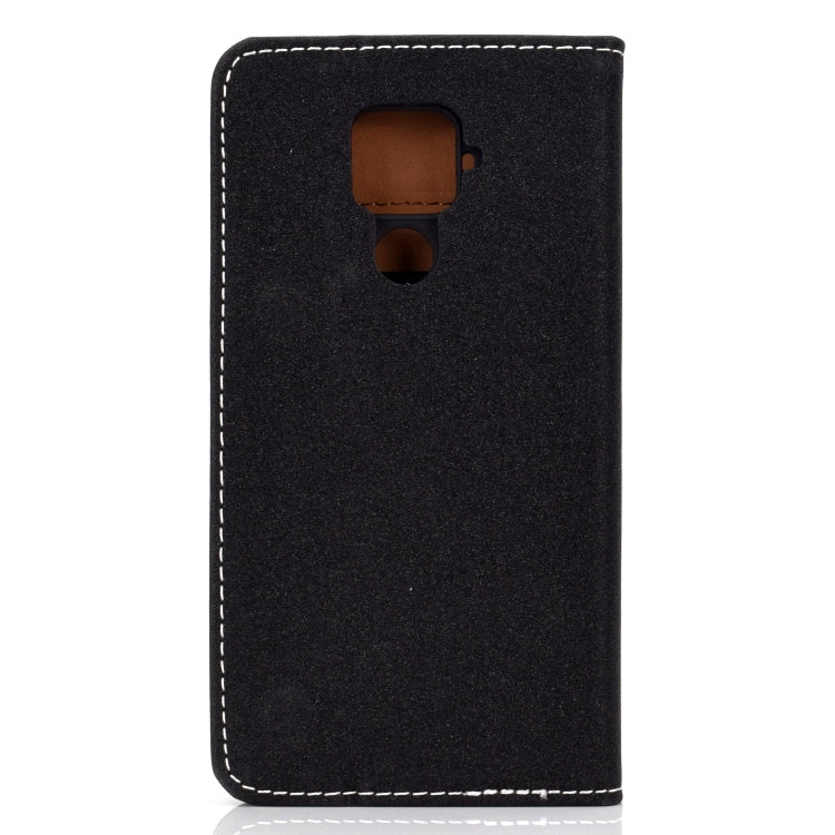 For Huawei Mate 30 Lite Solid Color Magnetic Horizontal Flip Leather Case with Card Slot & Holder