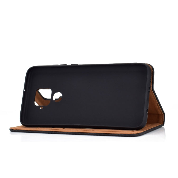 For Huawei Mate 30 Lite Solid Color Magnetic Horizontal Flip Leather Case with Card Slot & Holder