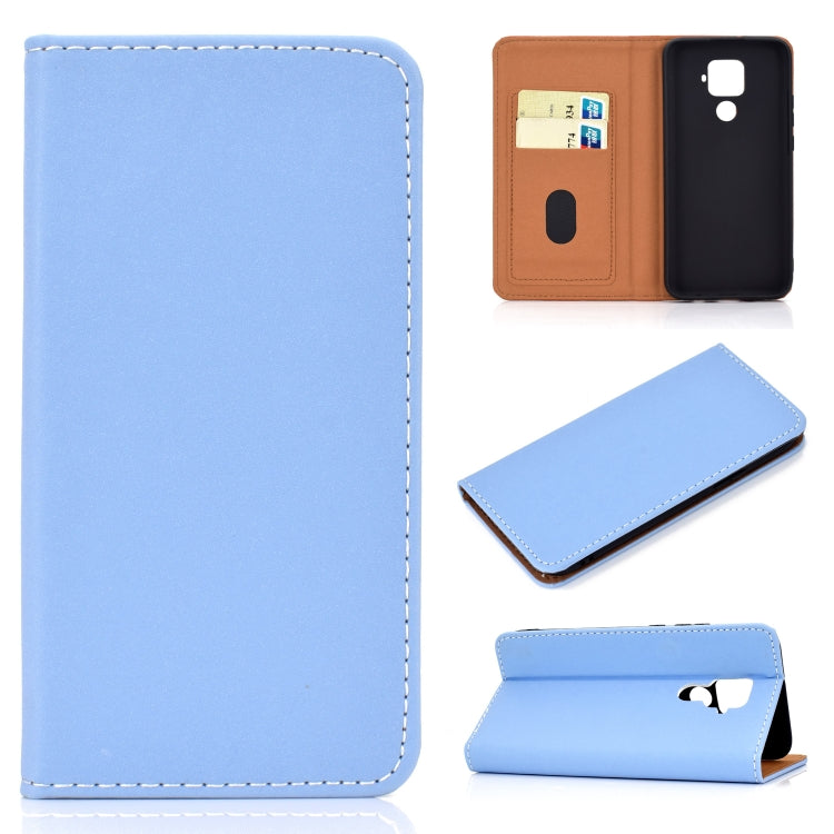 For Huawei Mate 30 Lite Solid Color Magnetic Horizontal Flip Leather Case with Card Slot & Holder