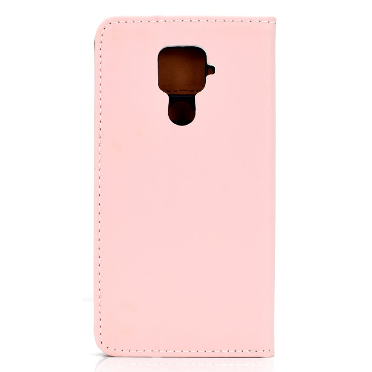 For Huawei Mate 30 Lite Solid Color Magnetic Horizontal Flip Leather Case with Card Slot & Holder