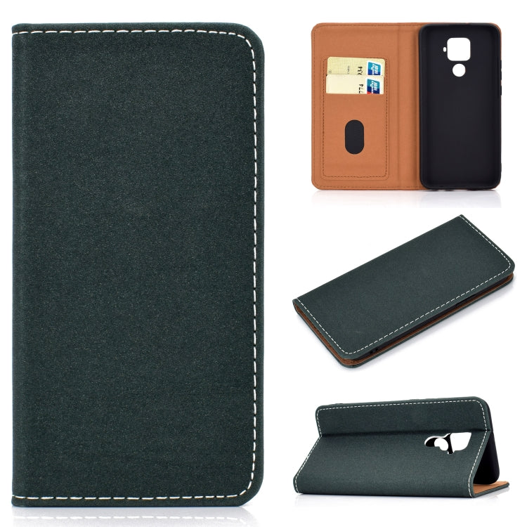 For Huawei Mate 30 Lite Solid Color Magnetic Horizontal Flip Leather Case with Card Slot & Holder