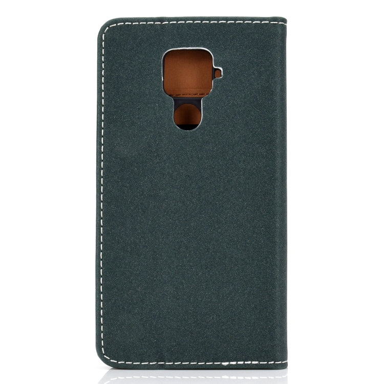 For Huawei Mate 30 Lite Solid Color Magnetic Horizontal Flip Leather Case with Card Slot & Holder