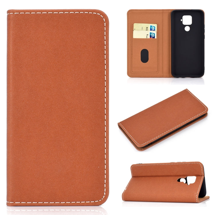 For Huawei Mate 30 Lite Solid Color Magnetic Horizontal Flip Leather Case with Card Slot & Holder