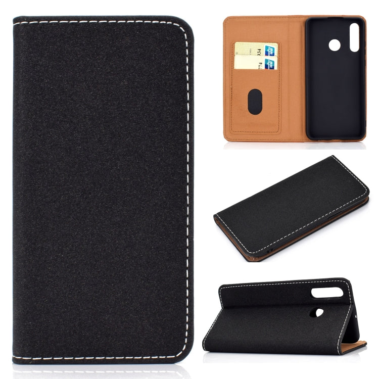 For Huawei P30 Lite Solid Color Magnetic Horizontal Flip Leather Case with Card Slot & Holder