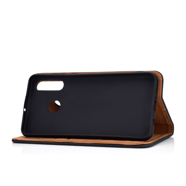 For Huawei P30 Lite Solid Color Magnetic Horizontal Flip Leather Case with Card Slot & Holder