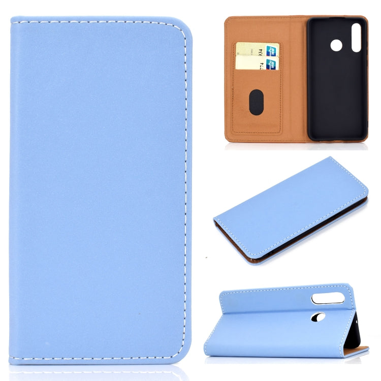 For Huawei P30 Lite Solid Color Magnetic Horizontal Flip Leather Case with Card Slot & Holder