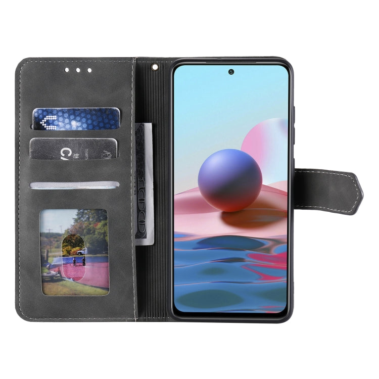 For Xiaomi Redmi Note 10 5G Stitching Calf Texture Horizontal Flip Leather Case with Holder & Card Slots & Wallet