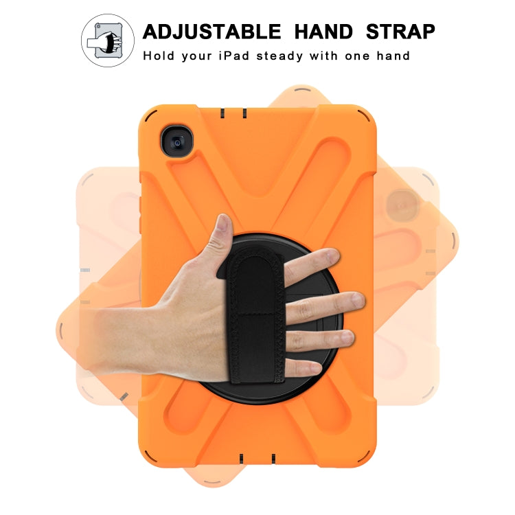 For Samsung Galaxy Tab A 8.4 2020 T307U Shockproof Colorful Silicone + PC Protective Case with Holder & Shoulder Strap & Hand Strap