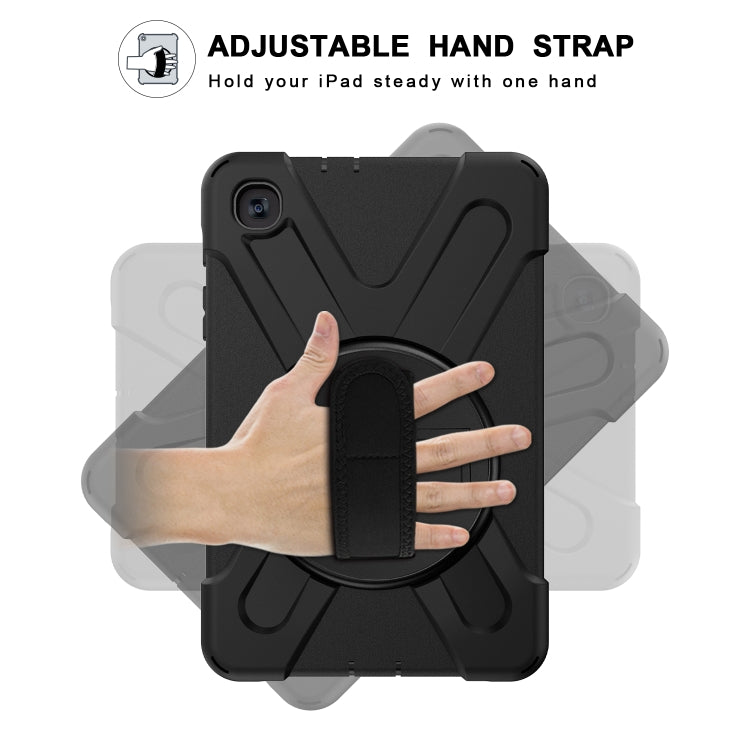 For Samsung Galaxy Tab A 8.4 2020 T307U Shockproof Colorful Silicone + PC Protective Case with Holder & Shoulder Strap & Hand Strap