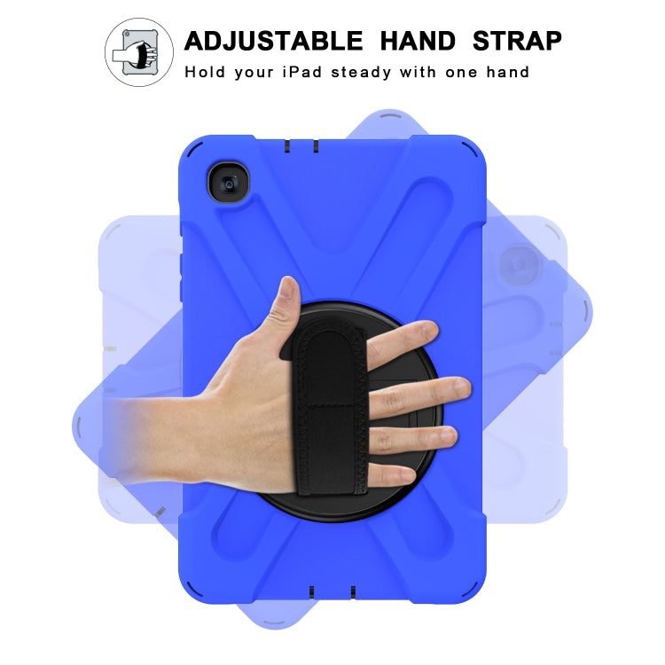 For Samsung Galaxy Tab A 8.4 2020 T307U Shockproof Colorful Silicone + PC Protective Case with Holder & Shoulder Strap & Hand Strap