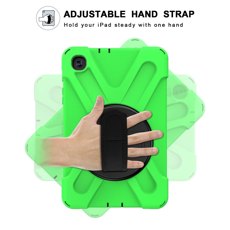 For Samsung Galaxy Tab A 8.4 2020 T307U Shockproof Colorful Silicone + PC Protective Case with Holder & Shoulder Strap & Hand Strap