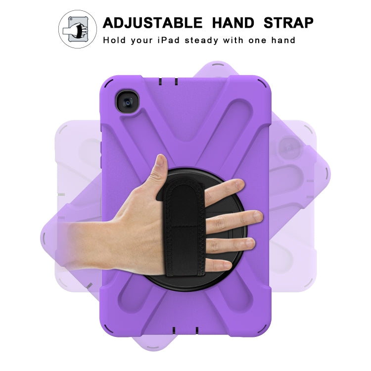 For Samsung Galaxy Tab A 8.4 2020 T307U Shockproof Colorful Silicone + PC Protective Case with Holder & Shoulder Strap & Hand Strap