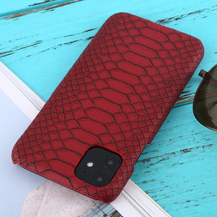 For iPhone 11 Snakeskin Texture Paste Skin PC Protective Case