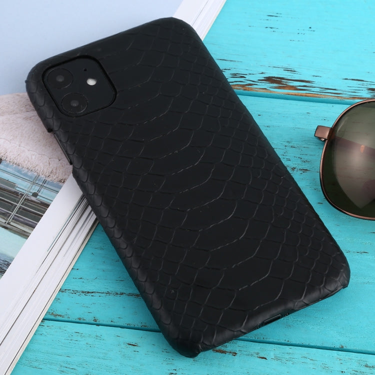 For iPhone 11 Snakeskin Texture Paste Skin PC Protective Case
