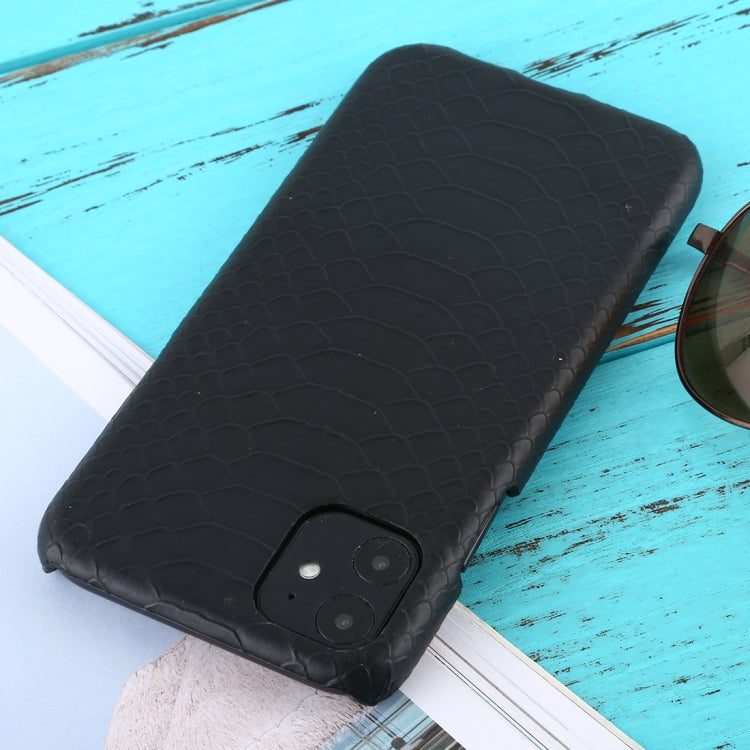 For iPhone 11 Snakeskin Texture Paste Skin PC Protective Case