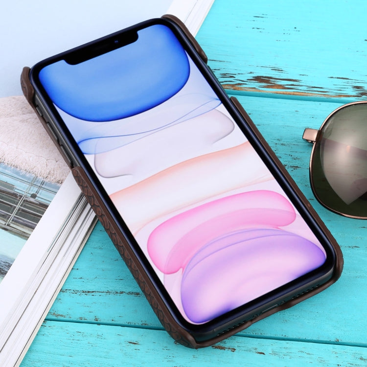 For iPhone 11 Snakeskin Texture Paste Skin PC Protective Case