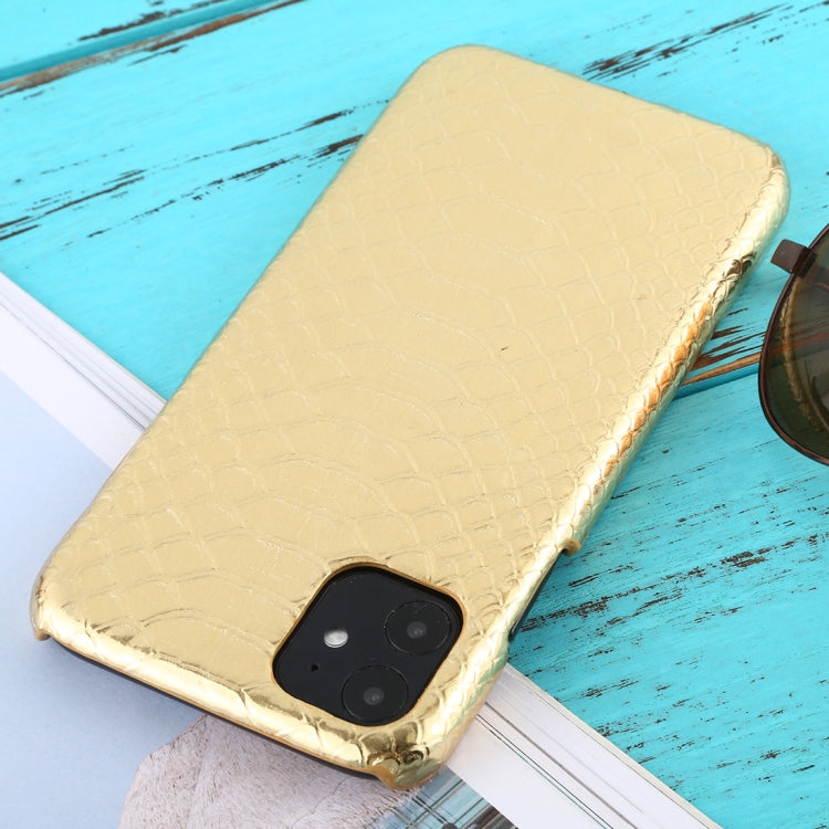 For iPhone 11 Snakeskin Texture Paste Skin PC Protective Case