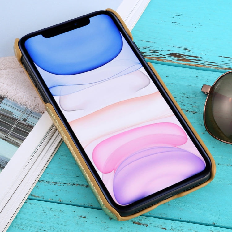 For iPhone 11 Snakeskin Texture Paste Skin PC Protective Case