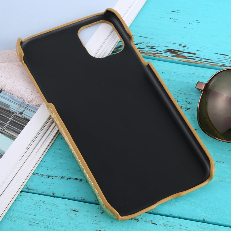 For iPhone 11 Snakeskin Texture Paste Skin PC Protective Case