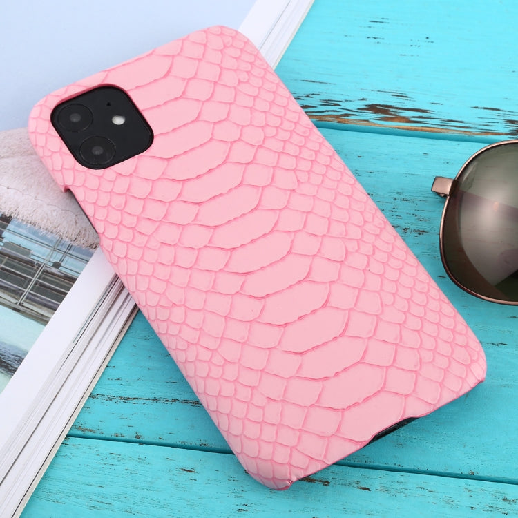 For iPhone 11 Snakeskin Texture Paste Skin PC Protective Case