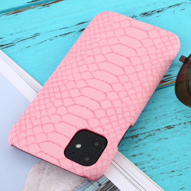 For iPhone 11 Snakeskin Texture Paste Skin PC Protective Case