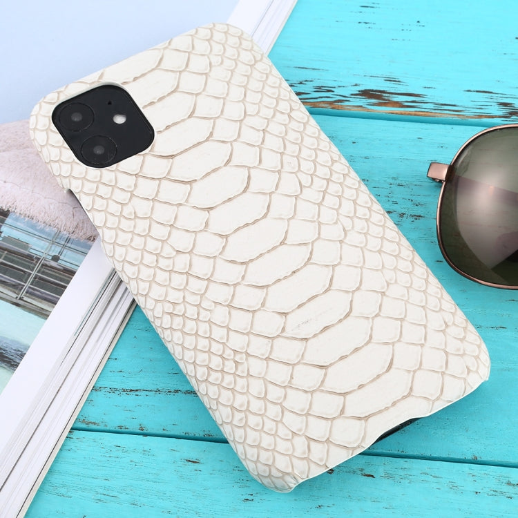 For iPhone 11 Snakeskin Texture Paste Skin PC Protective Case