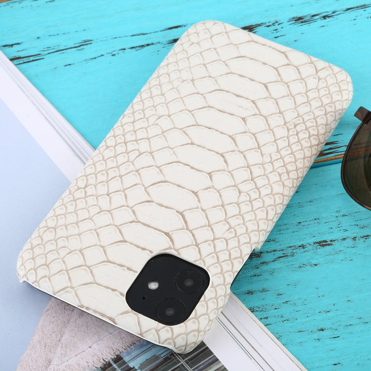 For iPhone 11 Snakeskin Texture Paste Skin PC Protective Case
