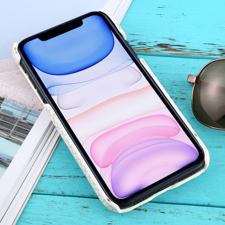 For iPhone 11 Snakeskin Texture Paste Skin PC Protective Case