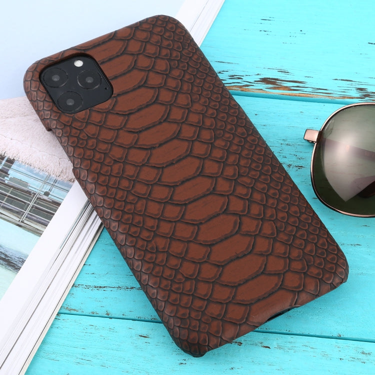 For iPhone 11 Pro Max Snakeskin Texture Paste Skin PC Protective Case