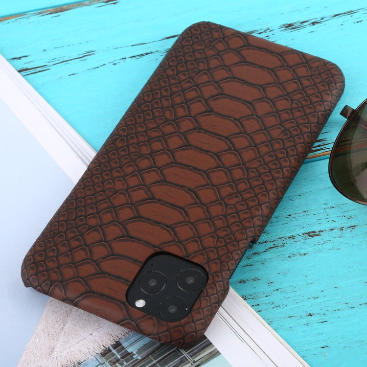 For iPhone 11 Pro Max Snakeskin Texture Paste Skin PC Protective Case