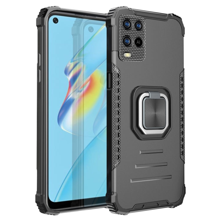 For OPPO A54 4G Fierce Warrior Series Armor All-inclusive Shockproof Aluminum Alloy + TPU Protective Case with Ring Holder