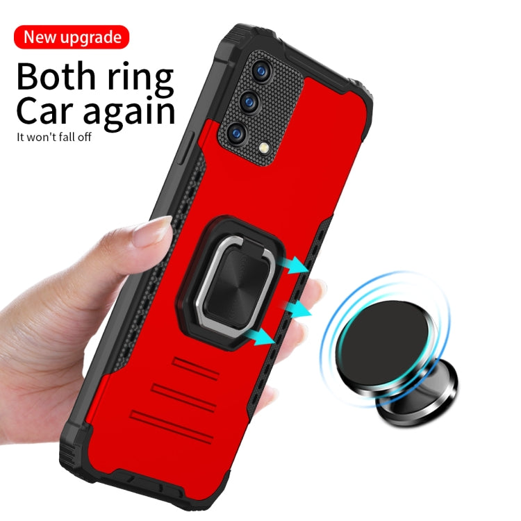 For OPPO A94 4G / Reno5 Lite / F19 Pro / Reno5 F Fierce Warrior Series Armor All-inclusive Shockproof Aluminum Alloy + TPU Protective Case with Ring Holder