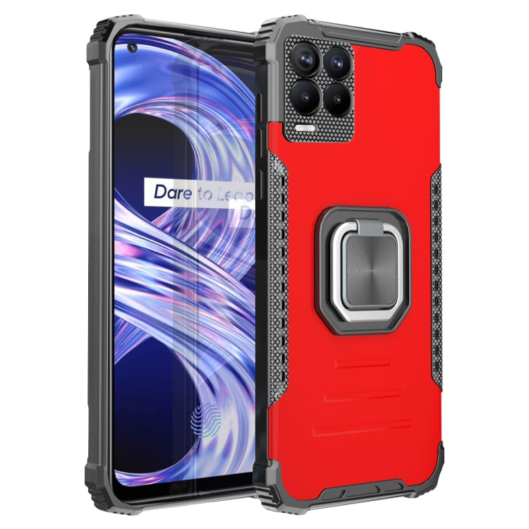 For OPPO Realme 8 Pro Fierce Warrior Series Armor All-inclusive Shockproof Aluminum Alloy + TPU Protective Case with Ring Holder
