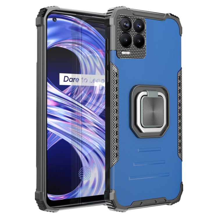 For OPPO Realme 8 Pro Fierce Warrior Series Armor All-inclusive Shockproof Aluminum Alloy + TPU Protective Case with Ring Holder